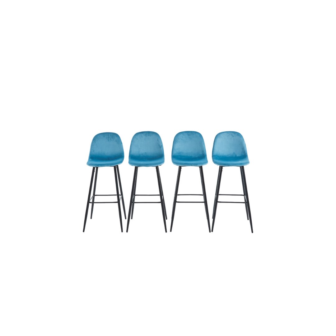 Choose your favorite barstool from a selection including velvet and leather options