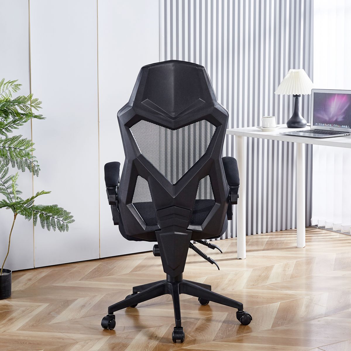 Ergonomic Office Chair Gamer Chair Home Recliner Gaming Chair Mesh Back - Black