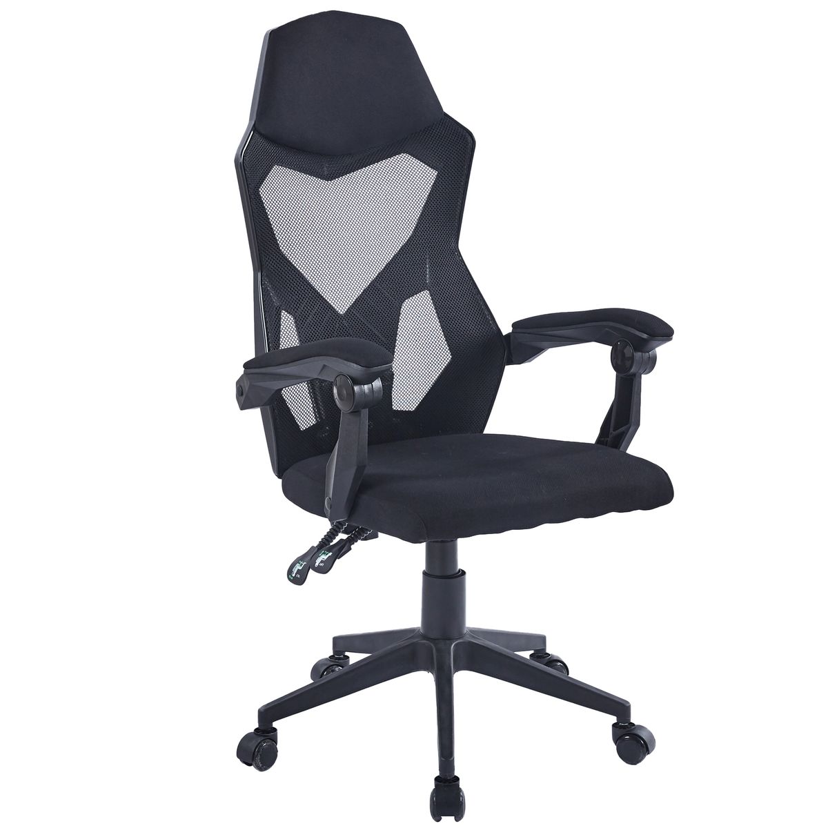 Ergonomic Office Chair Gamer Chair Home Recliner Gaming Chair Mesh Back - Black