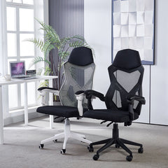 Ergonomic Office Chair Gamer Chair Home Recliner Gaming Chair Mesh Back - Black