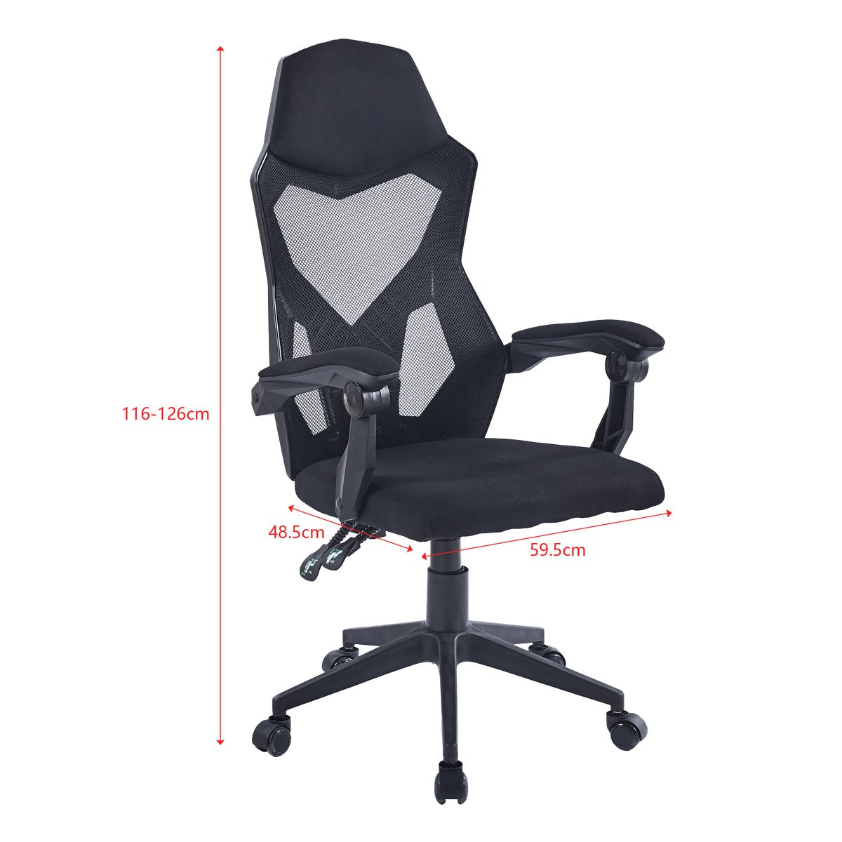 Ergonomic Office Chair Gamer Chair Home Recliner Gaming Chair Mesh Back - Black