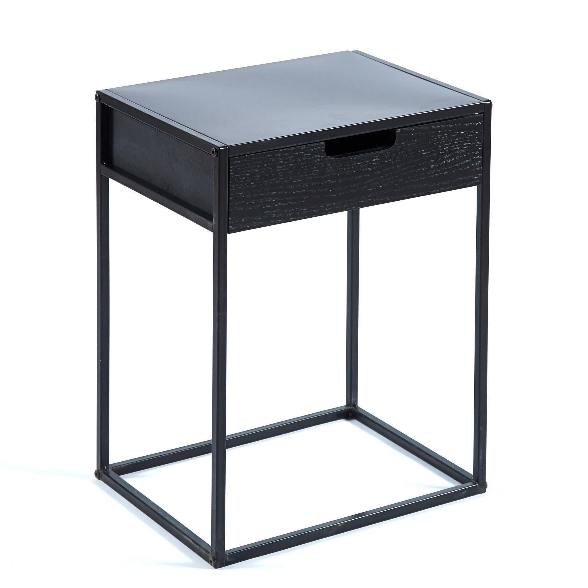 Iron Frame Nightstand with Drawer - OT2107