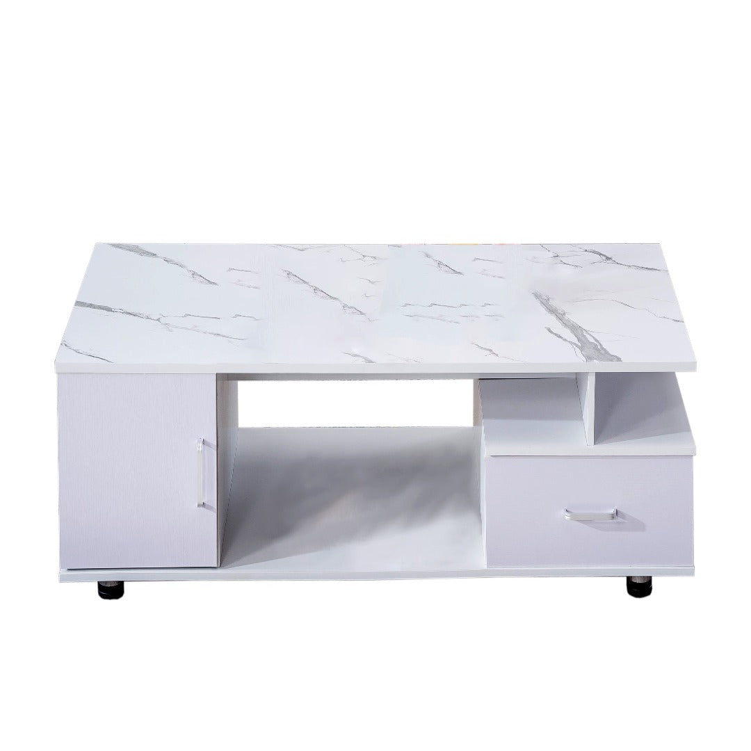 Elegant modern wood coffee table in white, versatile CT-288 design0
