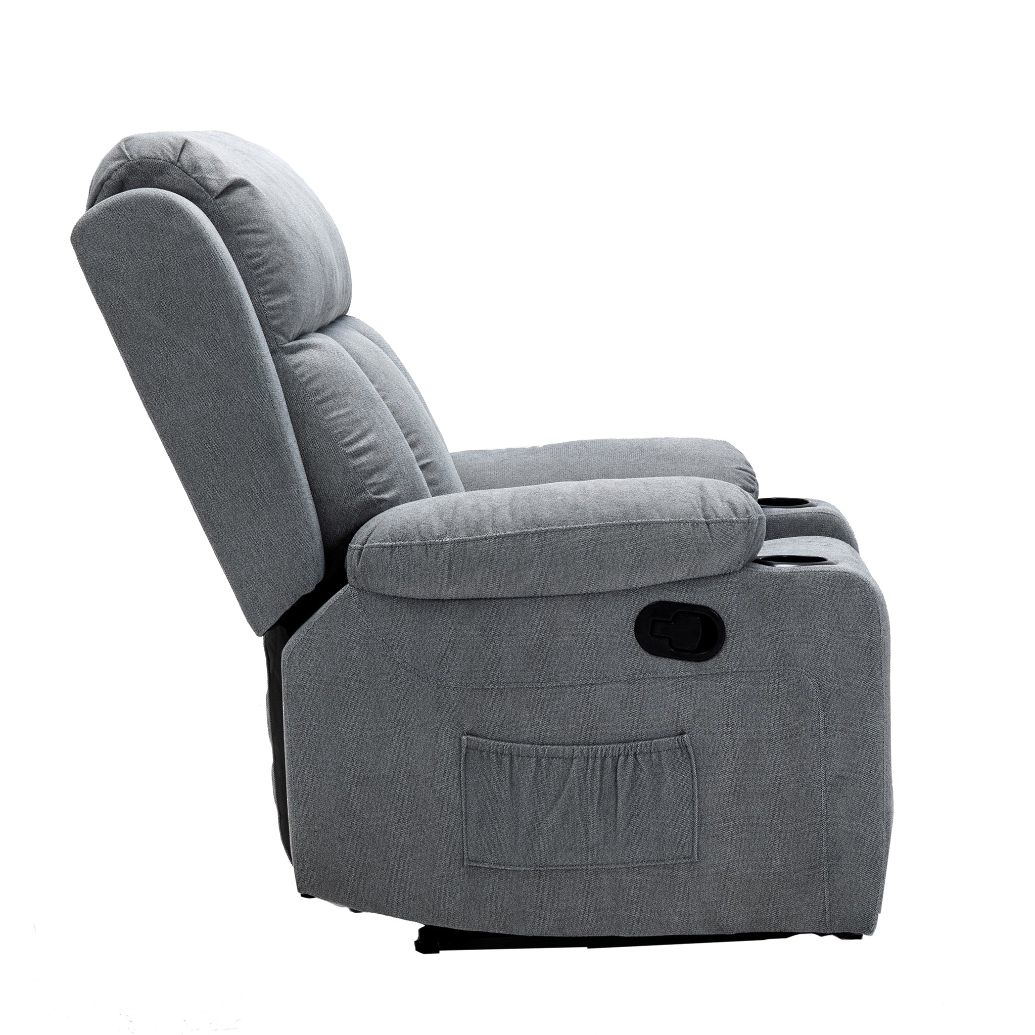 Lexi Recliner Armchair in Grey, Model CR-2032, Comfortable Seating Furniture1
