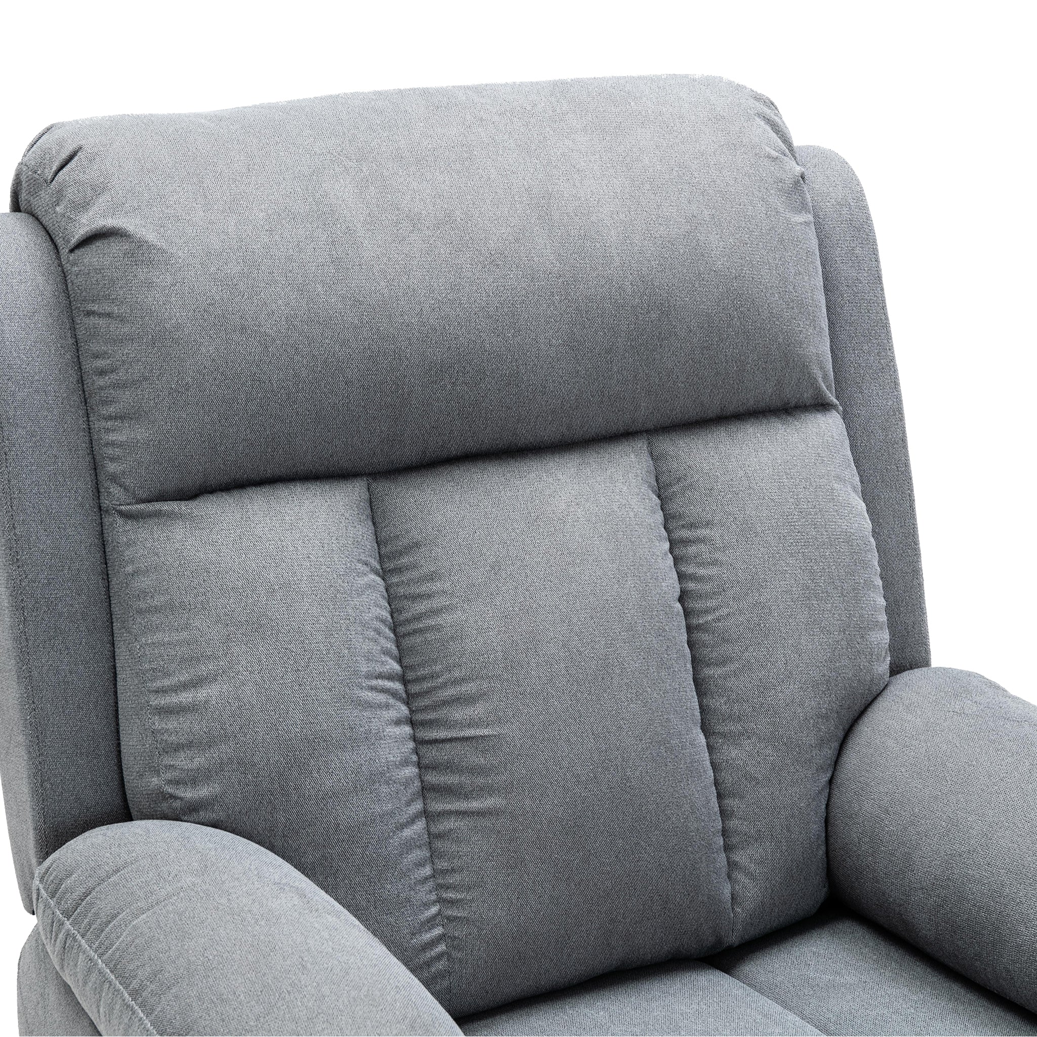 Lexi Recliner Armchair in Grey, Model CR-2032, Comfortable Seating Furniture0