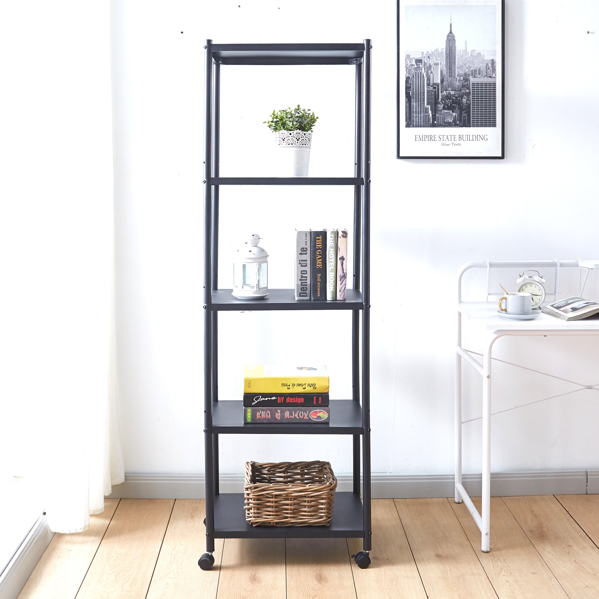 Mobile Kitchen Shelf with 5 Shelves model SF-110 for organized storage4