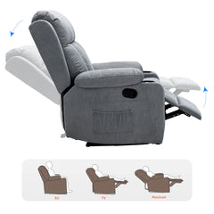 Lexi Recliner Armchair in Grey, Model CR-2032, Comfortable Seating Furniture6