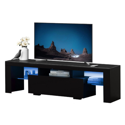 Modern TV Stand Media Console with LED Light and Remote Control SMT-TS0022
