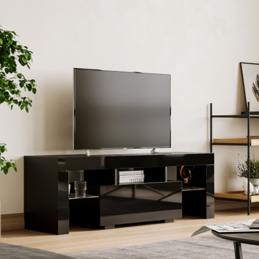 Modern TV Stand Media Console with LED Light and Remote Control SMT-TS0021