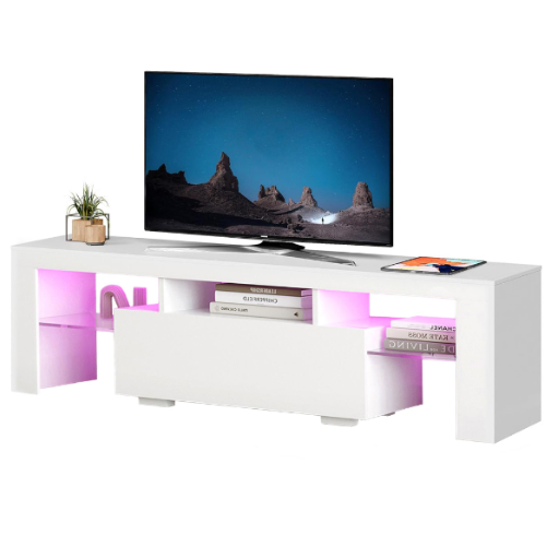 Modern TV Stand Media Console with LED Light and Remote Control SMT-TS0026