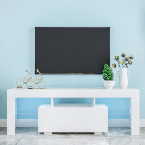 Modern TV Stand Media Console with LED Light and Remote Control SMT-TS0027