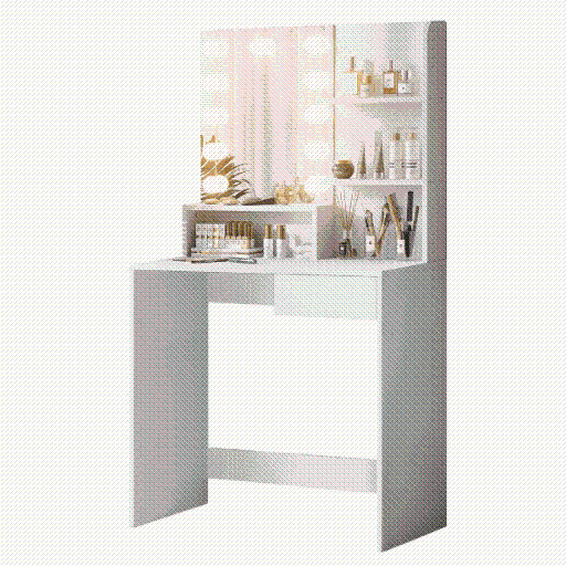 Dressing Table Vanity Desk with Makeup Mirror and Lights - SHI13AN0