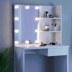 Dressing Table Vanity Desk with Makeup Mirror and Lights - SHI13AN2