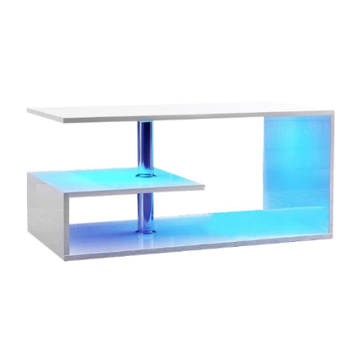 Side Table End Table Book Shelf with LED Light SHI7CTAV4