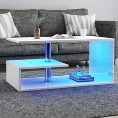 Side Table End Table Book Shelf with LED Light SHI7CTAV2
