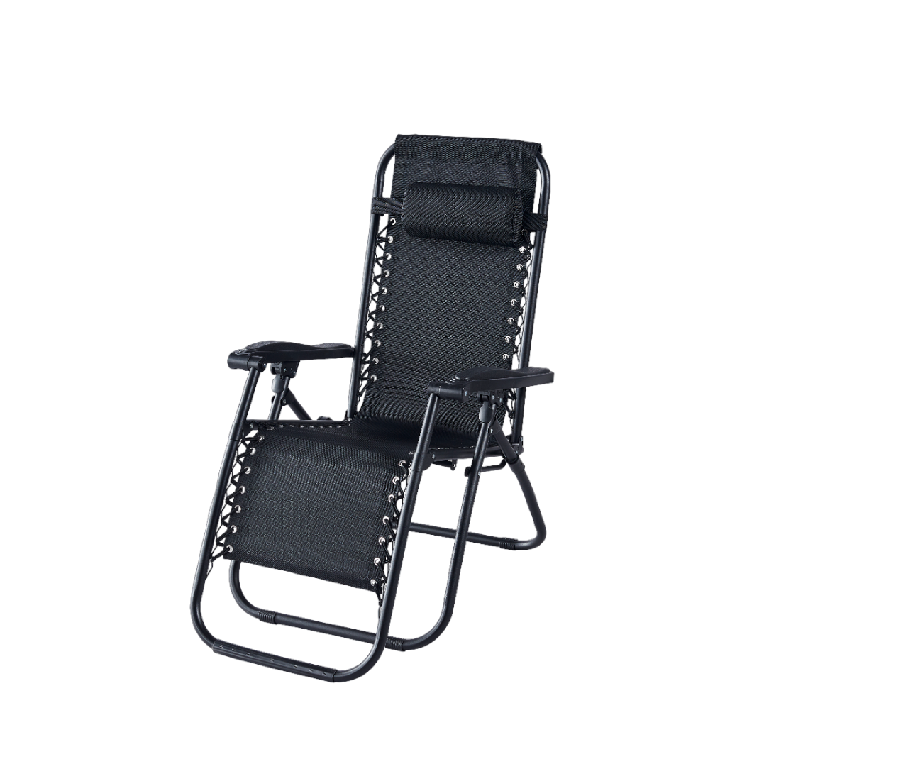 Garden Sun Lounger with Headrest and Folding Side Table, 2 Chairs in 1 Box, KJF0120