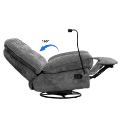 Swivel Rocker Glider Couch with Phone Holder- CR-KJ2026