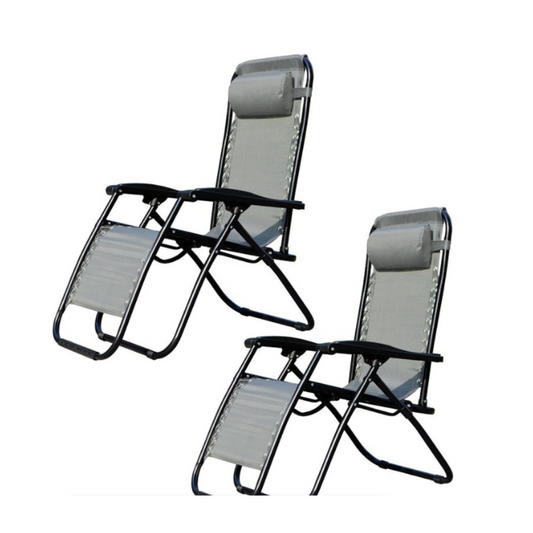 Reclining Outdoor Lounger Chairs 2 Chairs in 1 box - KJDC003