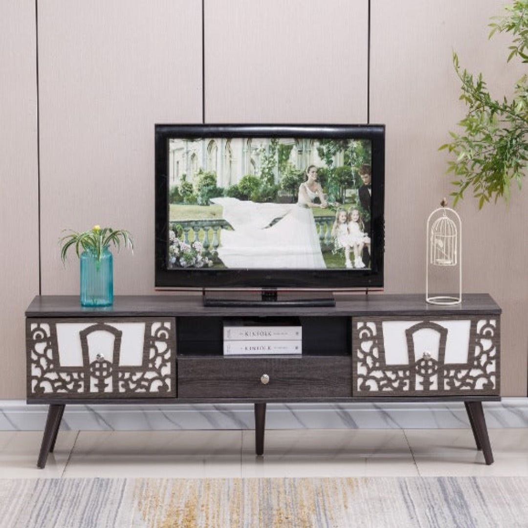 Rustic Modern Grey Wood TV Stand - TV-1030