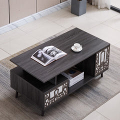 Rustic grey wood coffee table CT-1031