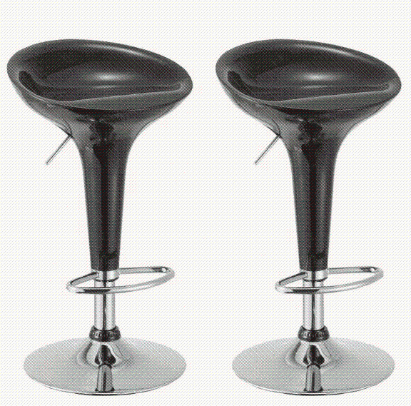 Set of 2 A01 black bar stools for kitchen3