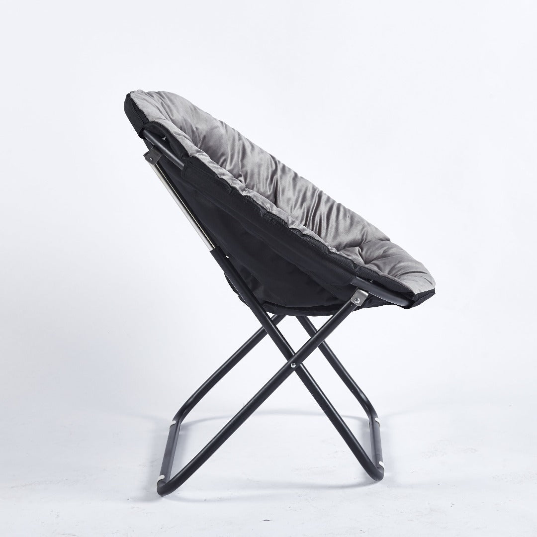 Luxurious Velvet Moon Chair - Elegant & Comfy Seating CR-0015