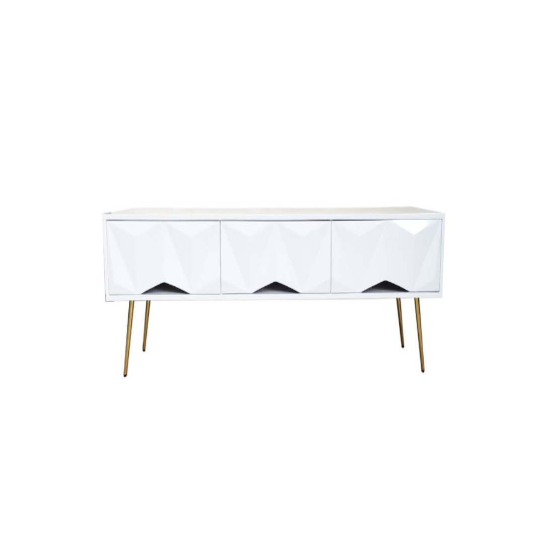 Victoria White and Gold Plasma TV Stand - TV-A19