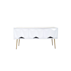 Victoria White and Gold Plasma TV Stand - TV-A19