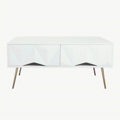 Elegant Victoria White and Gold Coffee Table with Modern CT-A19 Design2